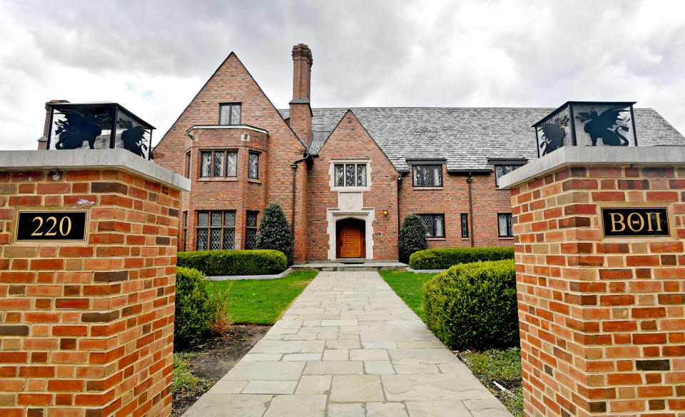 The Beta Theta Pi house at Penn State pictured on April 4