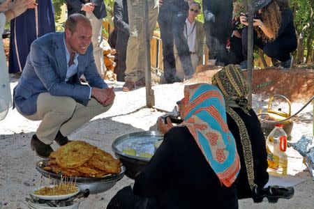 Britain's Prince William visits the Princess Taghrid Institute for Development and Training in the province of Ajloun, north of the Jordanian capital Amman, June 25, 2018. Ahmad Abdo/Pool via Reuters