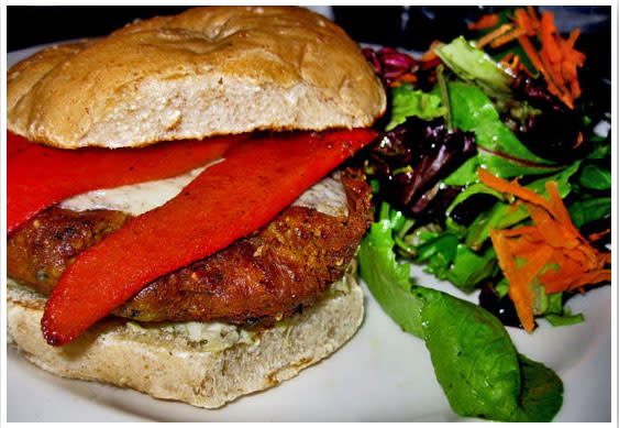 Spicy Chickpea Barley and Quinoa Veggie Burger