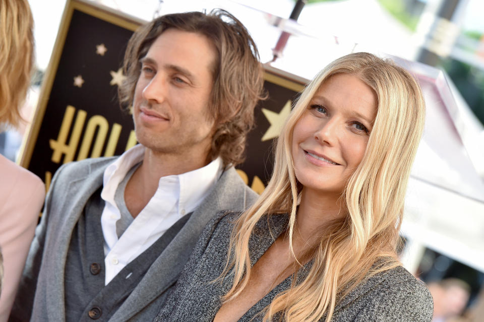 HOLLYWOOD, CA - DECEMBER 04:  Brad Falchuk and Gwyneth Paltrow attend the ceremony honoring Ryan Murphy with star on the Hollywood Walk of Fame on December 4, 2018 in Hollywood, California.  (Photo by Axelle/Bauer-Griffin/FilmMagic)