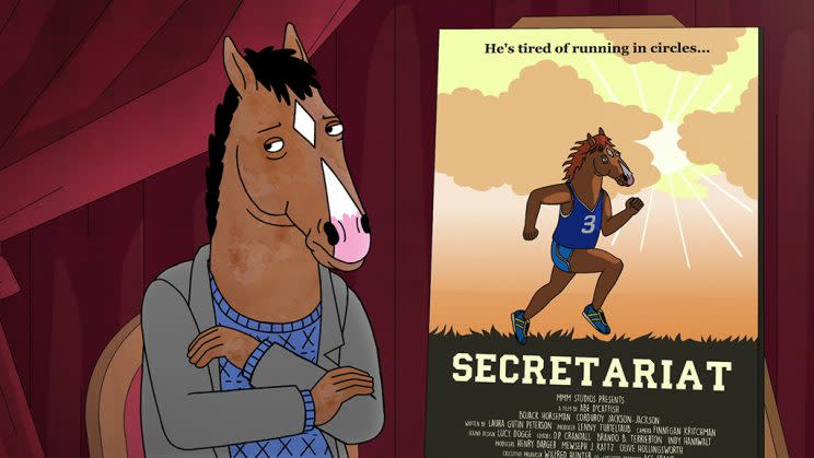 BoJack Horseman in his passion project, 'Secretariat' 