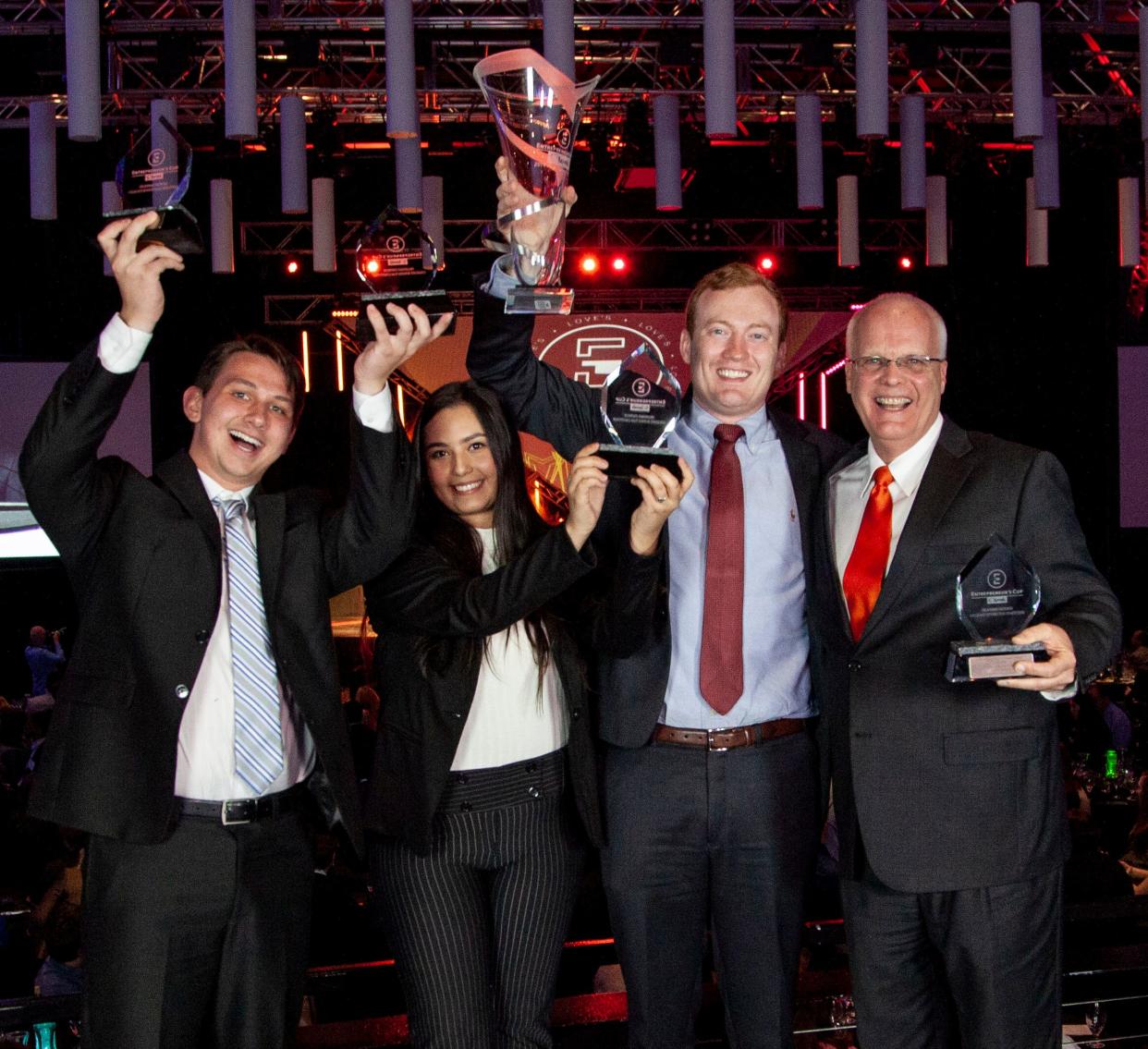 Paldara performed well at the Love’s Entrepreneur’s Cup awards dinner.  From left to right are William Colton, Becca Perez, Beau Blanchard and David Thomison.