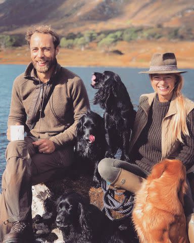 James Middleton Instagram James Middleton and Alizee Thevenet enjoy a day out with their dogs.