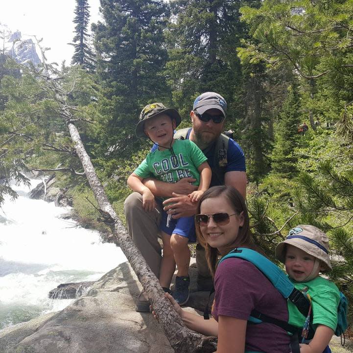Liam, Tyler, Amelia, and Lane on a family vacation. Photo: Amelia Harrison.