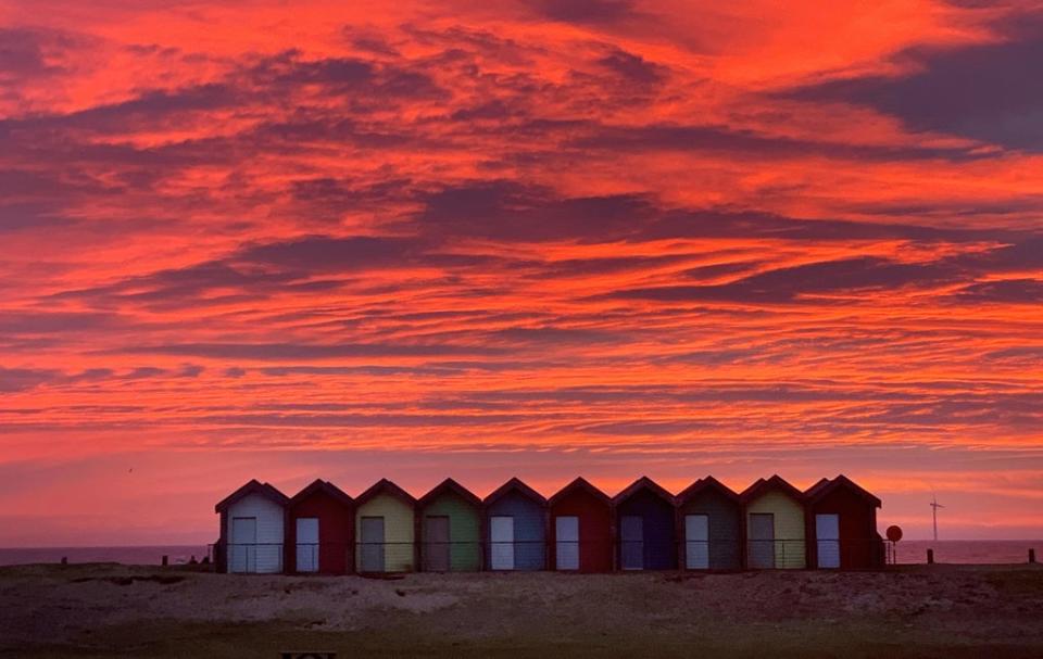 The Saharan dust in the air turned the sky red across parts of the south of England (Owen Humphreys/PA) (PA Archive)