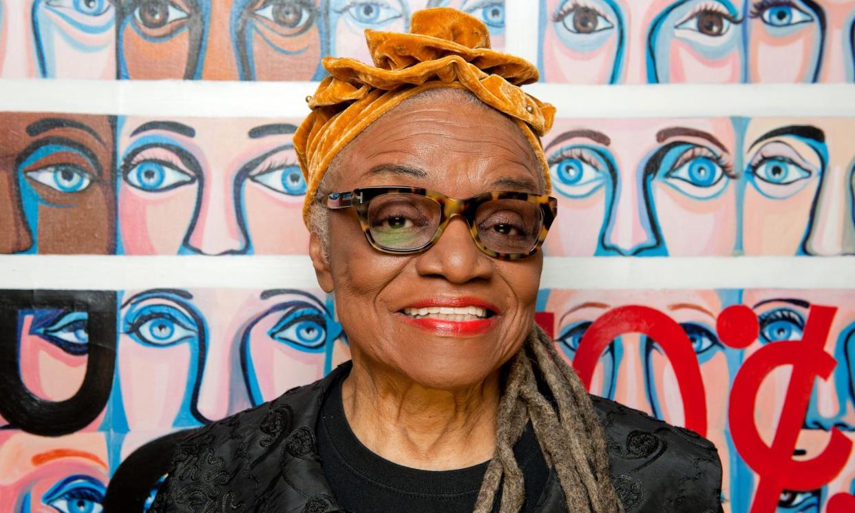 <span>Faith Ringgold in 2019 at the Serpentine Galleries, London, where her first institutional solo show in Europe was held.</span><span>Photograph: Jill Mead/The Guardian</span>