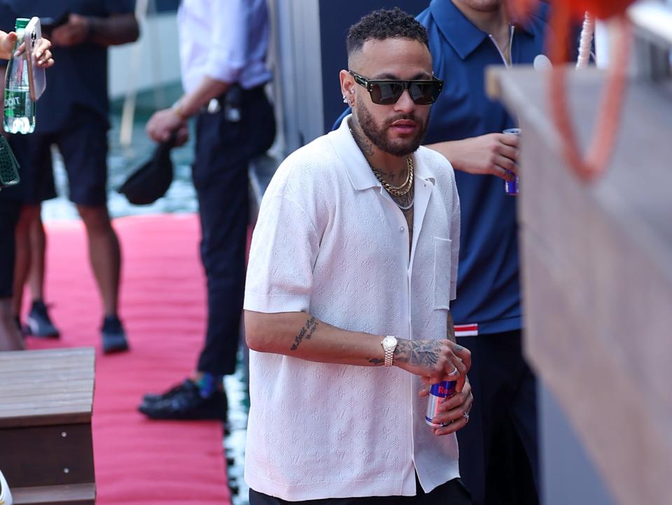 Neymar attends 2023 Monaco Grand Prix on May 28.