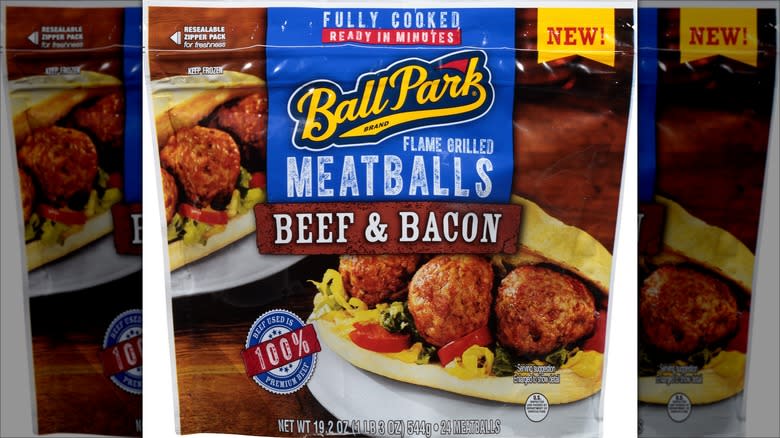 Bag of Ball Park Meatballs Beef & Bacon