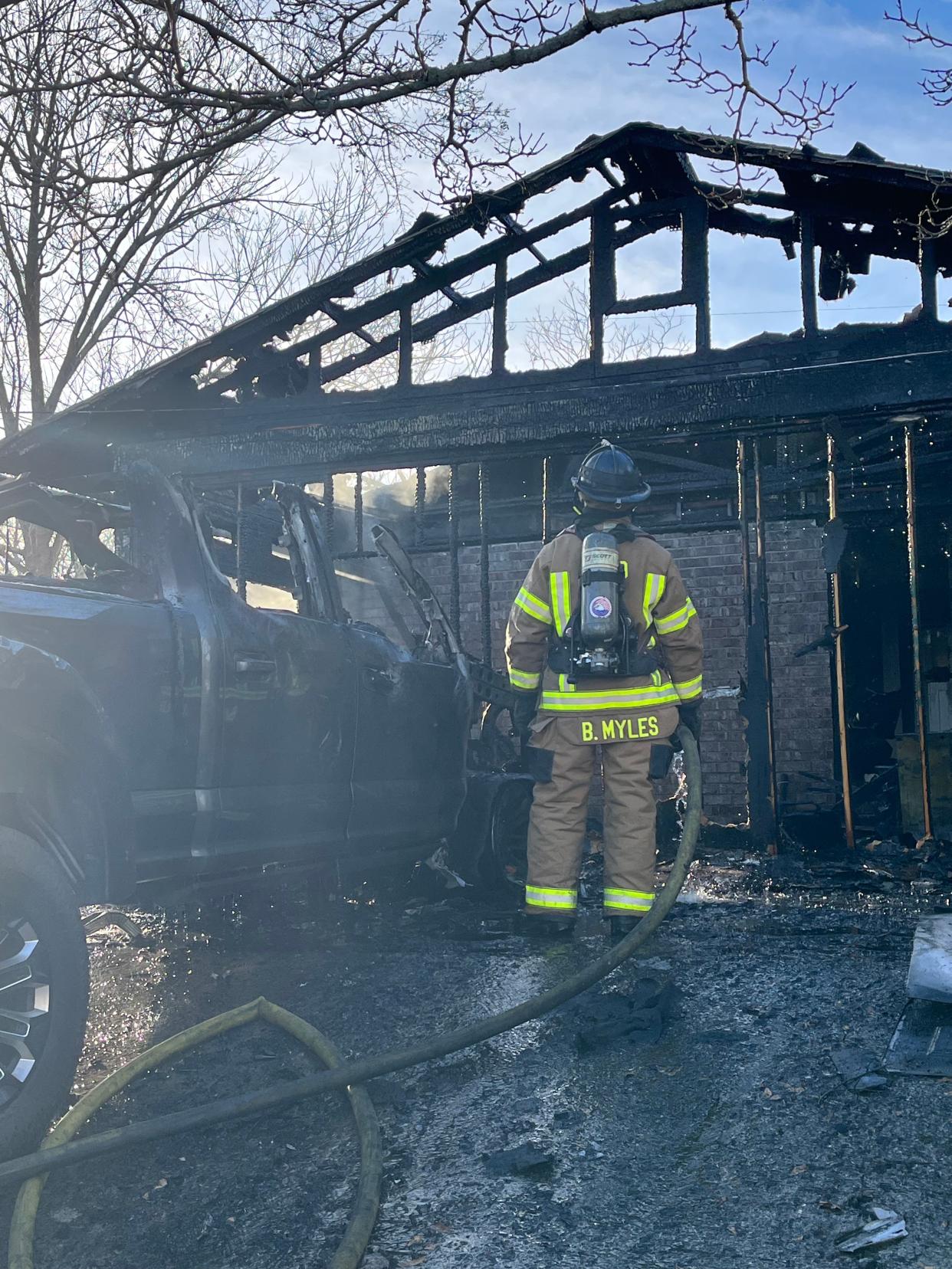 Augusta firefighters responded to a house and car fire on Ruby Drive Thursday afternoon.
