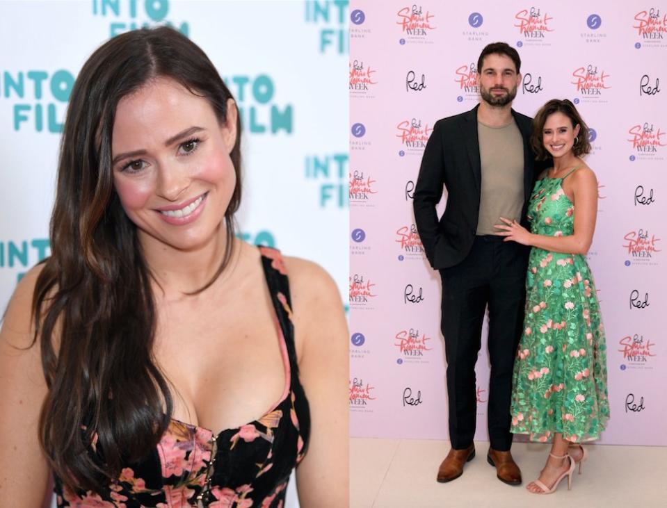 Love Island star has been praised for sharing an image of her breastfeeding her daughter during her wedding to Jamie Jewitt. (Getty Images)
