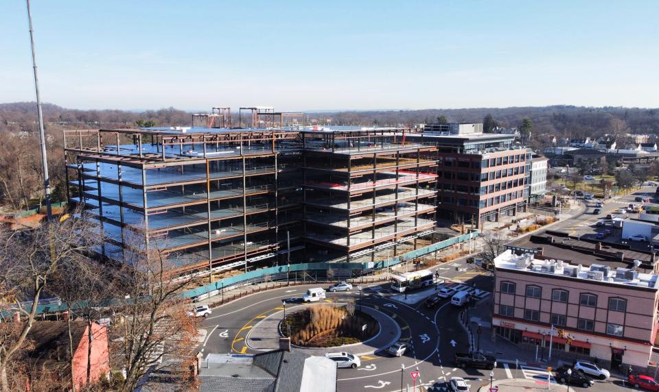 Construction continues for the final phase of the M Station complex in downtown Morristown.