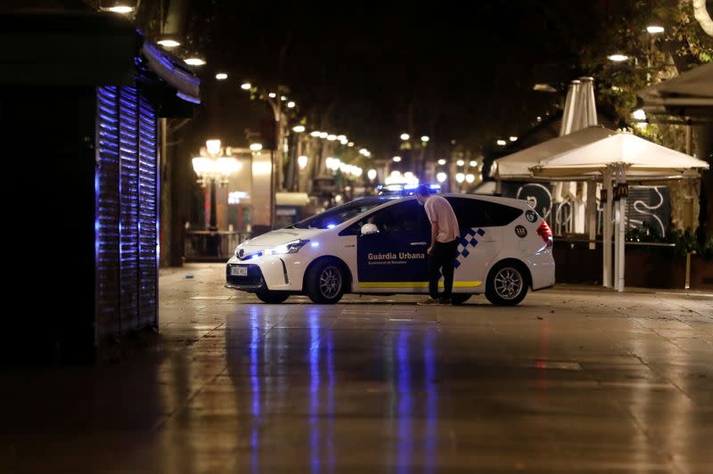 First day of the night-time curfew set as part of a state of emergency in an effort to control the outbreak of the coronavirus disease (COVID-19) in Barcelona