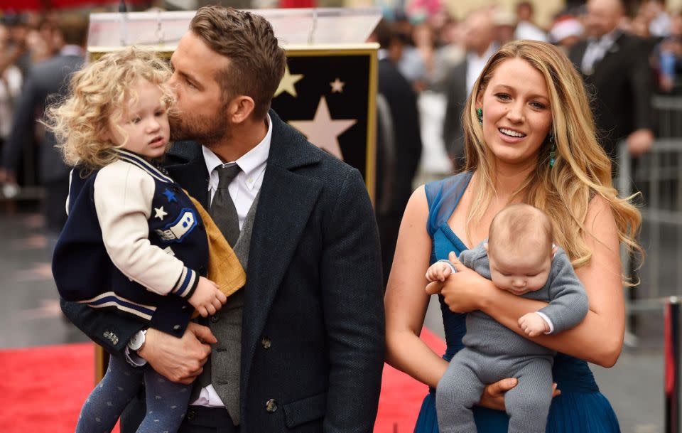 It was a true family affair when Ryan Reynolds was inducted into the Hollywood Walk Of Fame with his own star on Thursday, with the actor bringing his wife Blake Lively and their two daughters along for the whole family's first public appearance. Source: Getty