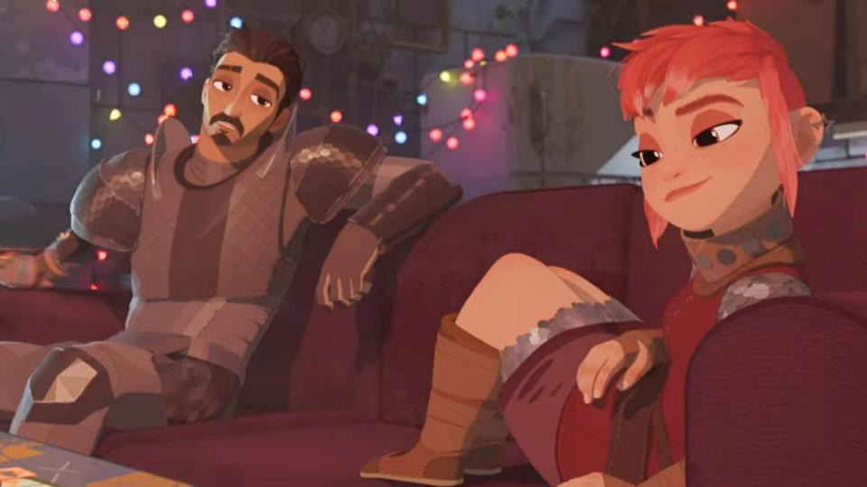 Riz Ahmed and Chloe Grace Moretz in Nimona