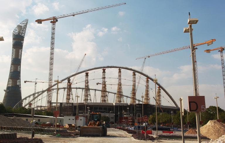 Doha's Khalifa Stadium is undergoing complete renovation in preparation to host some of the matches for the 2022 World Cup in Qatar