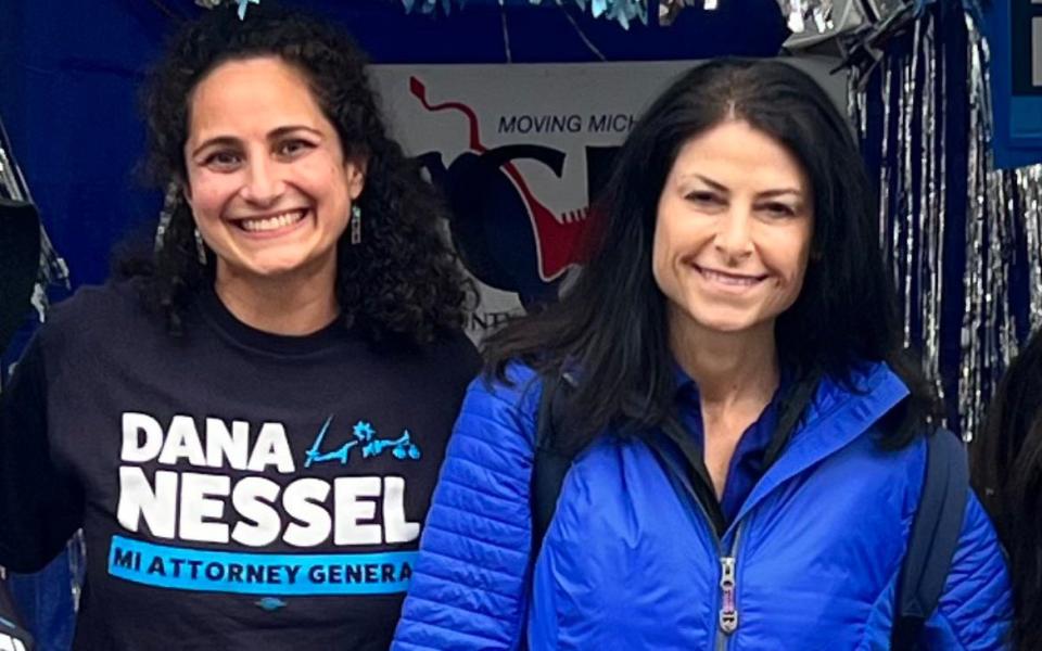 Ms Wyatt with Dana Nessel, the state attorney general whom she helped to re-elect