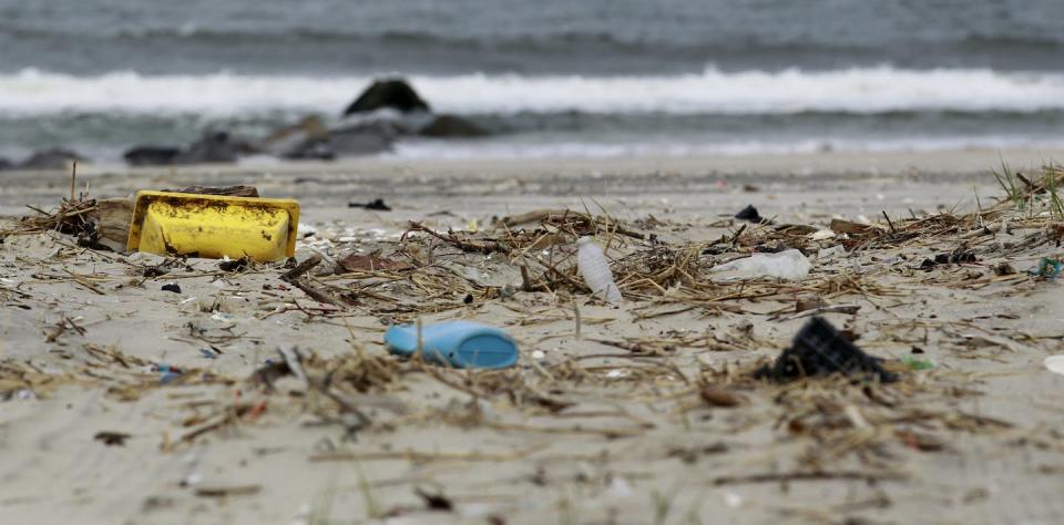 With the shift to single-use plastic, beaches have more plastic waste and less sea glass. <a href="https://newsroom.ap.org/home/search?query=plastic%20pollution%20beach&mediaType=photo&st=keyword&vs=true" rel="nofollow noopener" target="_blank" data-ylk="slk:AP Photo/Julio Cortez;elm:context_link;itc:0;sec:content-canvas" class="link ">AP Photo/Julio Cortez</a>