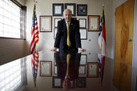 Alamance County Sheriff Terry Johnson poses for a portrait in his office in Graham, N.C., Thursday, March 12, 2020. (AP Photo/Jacquelyn Martin)