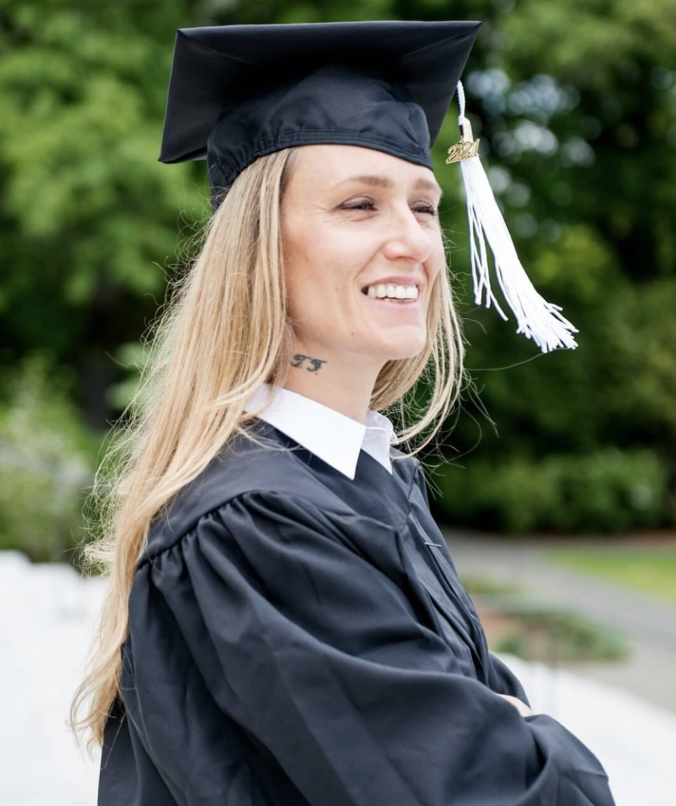 Ginny on her graduation day from the University of Washington 