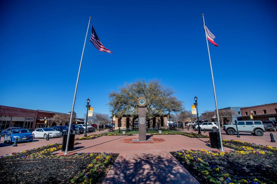 The downtown square of Celina.