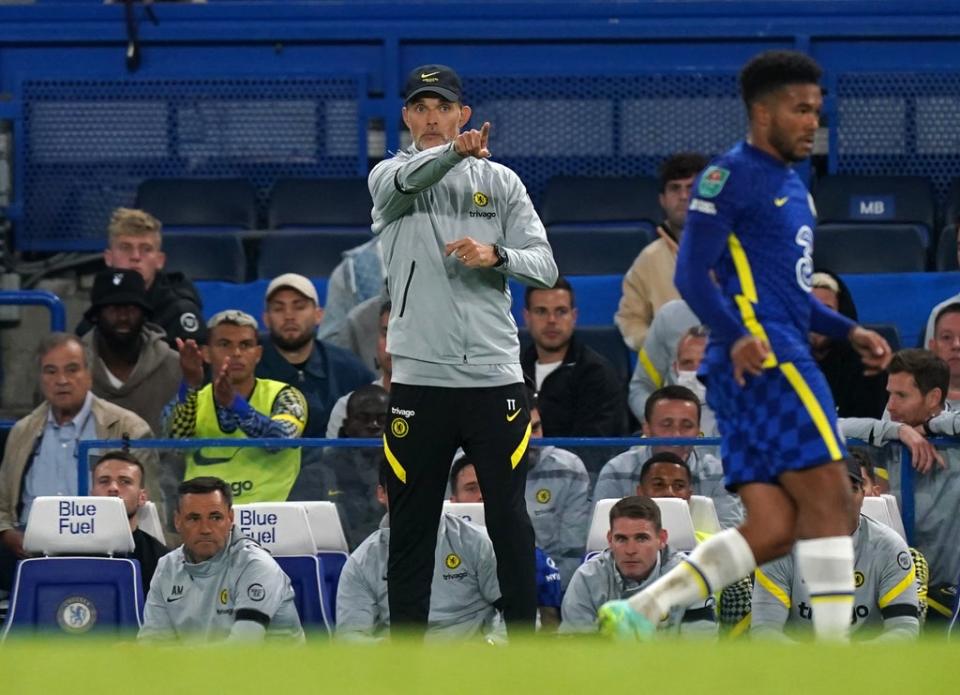 Chelsea manager Thomas Tuchel made sweeping changes from the Premier League win over Tottenham (Mike Egerton/PA) (PA Wire)