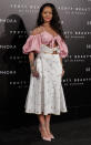 <p>Rihanna changed up her style once again, going for a princess-perfect look by Ukrainian designer Marianna Senchina.<br><i>[Photo: Getty]</i> </p>