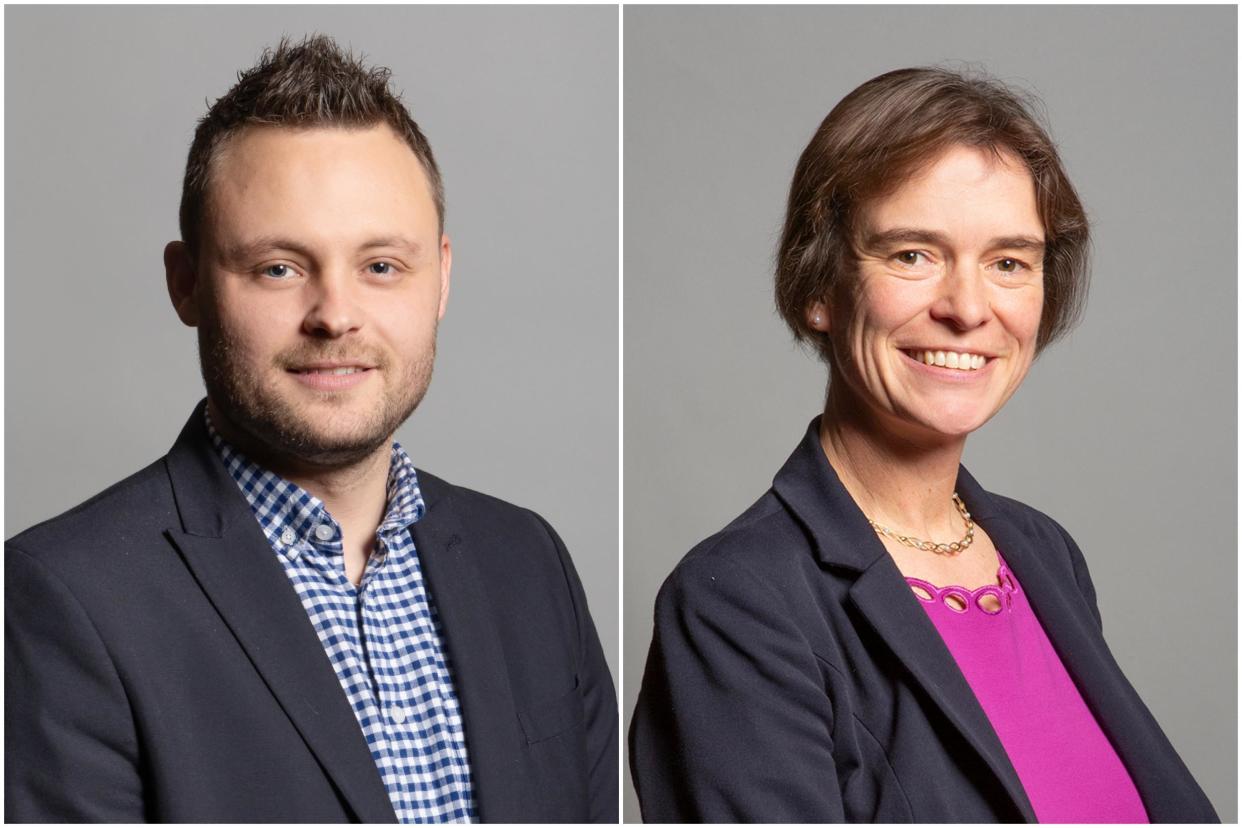 Ben Bradley, left, and Selaine Saxby: Houses of Parliament