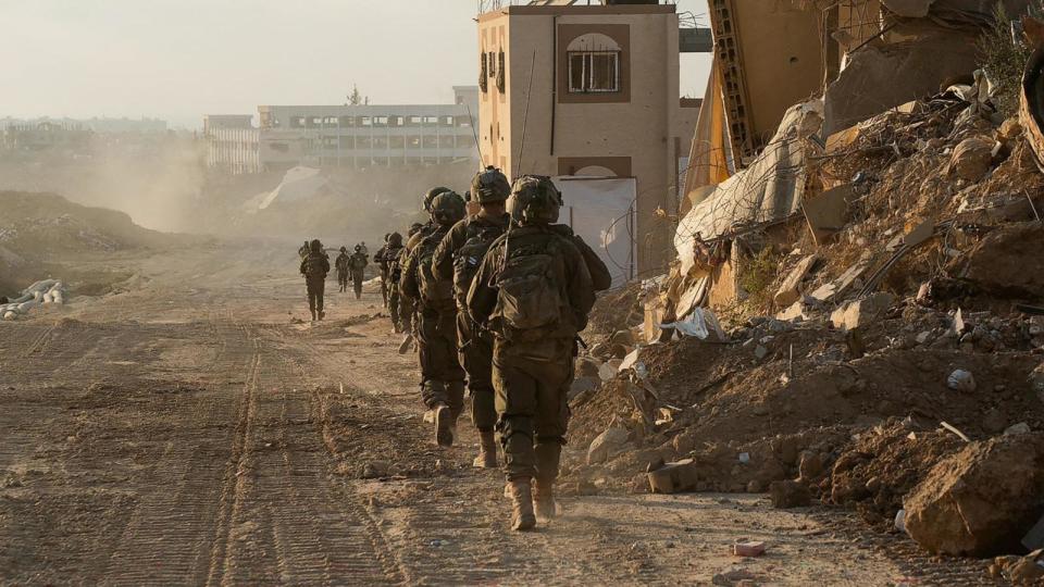 PHOTO: Israeli troops on the ground in the Gaza Strip during operations amid the ongoing conflict between Israel and Hama. July 25, 2024. (Israel Defense Forces/AFP via Getty Image)