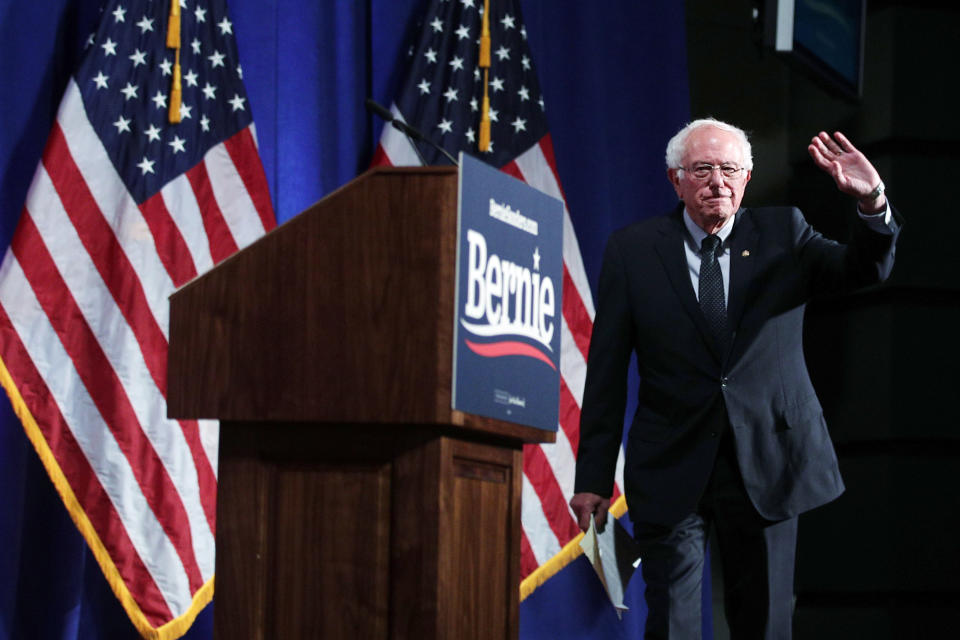 Democratic presidential hopeful and U.S. Sen. Bernie Sanders (I-VT) arrives for a speech on healthcare at George Washington University July 17, 2019 in Washington, DC. | Alex Wong—Getty Images