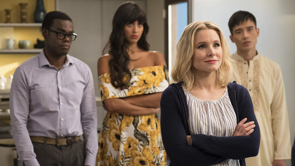 Creator Mike Schur talks to ET about the new direction for the season and if there really is a ‘good place.’