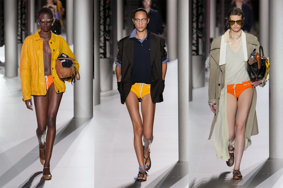 Underwear as Outerwear Fashion Trend Spring/Summer 2024 Julia Fox Miu Miu GCDS Ottolinger