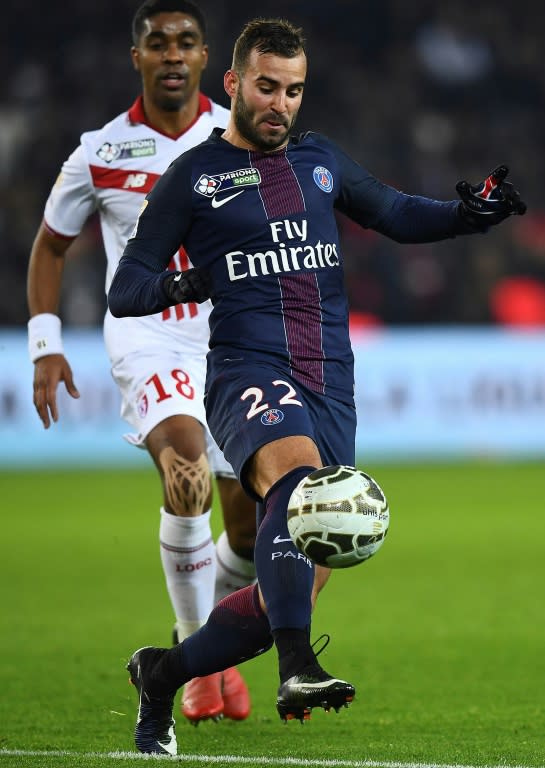 Rodriguez Jese plays for Paris Saint-Germain against Lille at the Parc des Princes stadium in December 2016