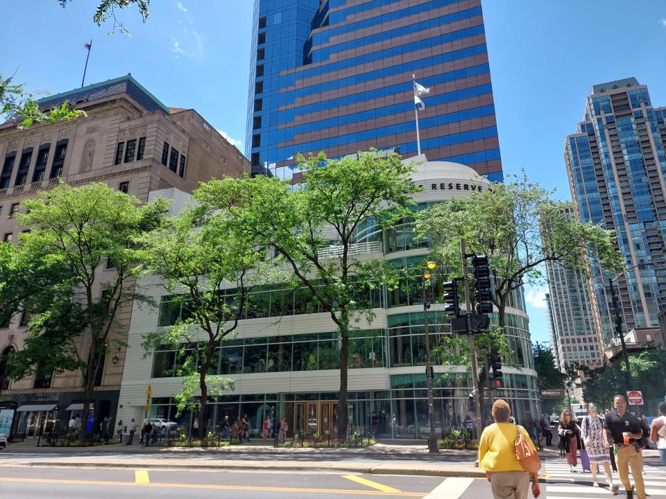 The exterior of the Starbucks Reserve Roastery in Chicago