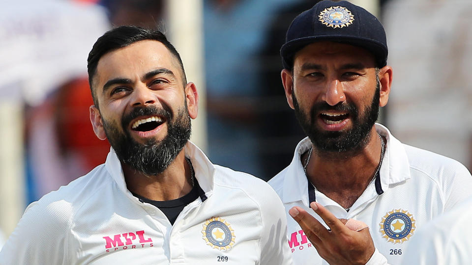 India's cricketers have been vaccinated against Covid ahead of their tour of England. (Photo by Surjeet Yadav/Getty Images)