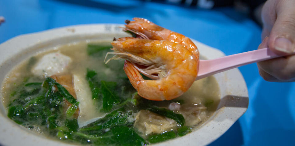 Old Flavour Spinach Soup - signature spinach soup two prawns