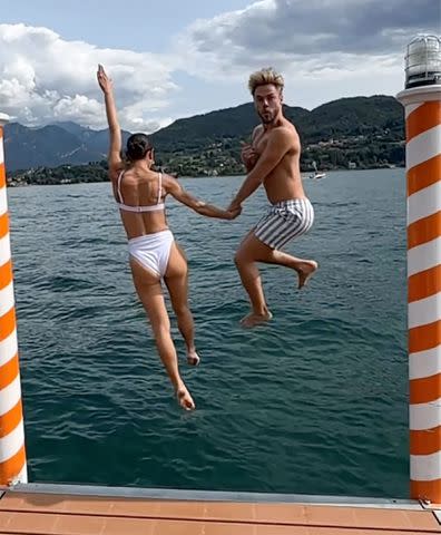 <p>Derek Hough/Instagram</p> Derek Hough and Hayley Erbert