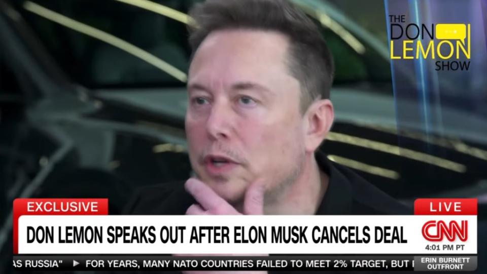 Musk grew visibly annoyed with Lemon when the ex-CNN anchor asked him about hate speech on his social media platform. CNN