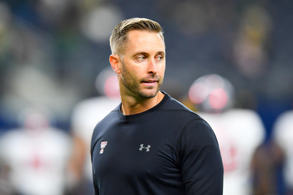 Former head coach Kliff Kingsbury of the Texas Tech Red Raiders was hired this week as the head coach of the Arizona Cardinals. (Photo by John Weast/Getty Images)