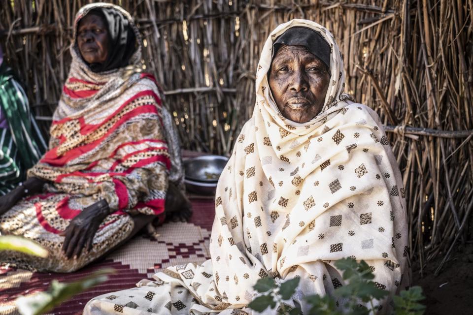 Khadmalla, in her 60s, inside Zamzam displacement camp in North Darfur: Photos Bel Trew