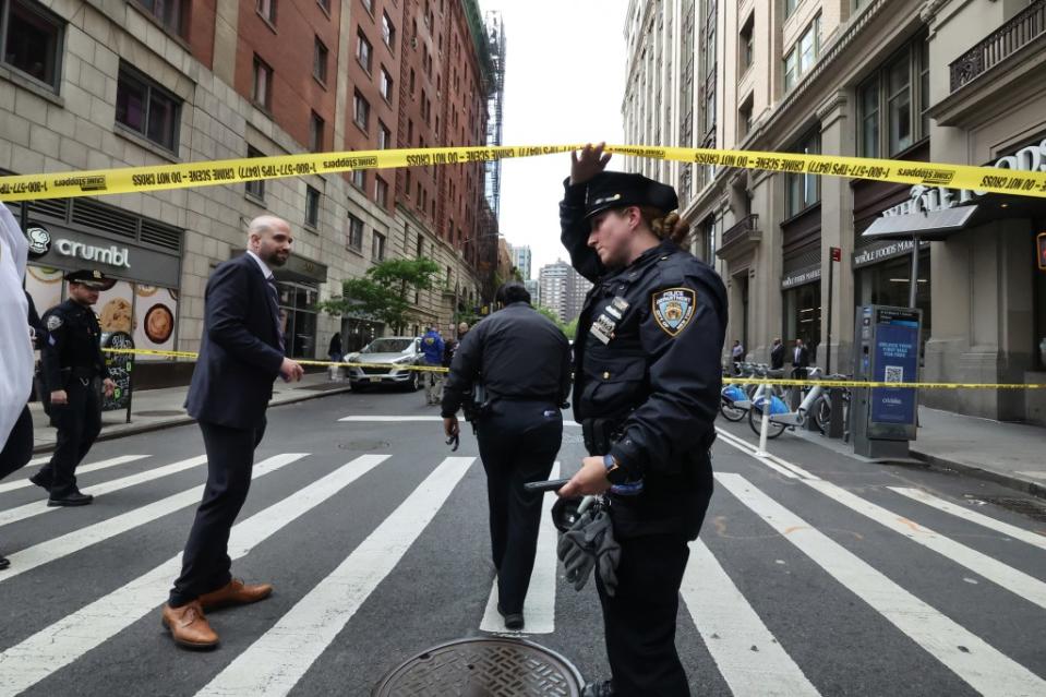 The shooting took place in Manhattan Tuesday afternoon. William Farrington