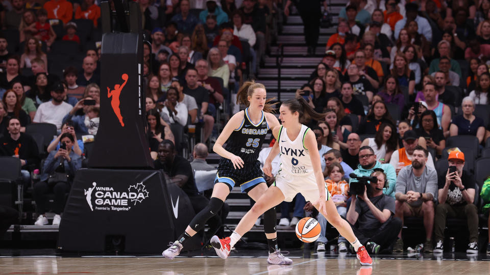 The energy inside Scotiabank Arena was electric on Saturday when Toronto hosted the first ever WNBA game on Canadian soil. (Getty Images)