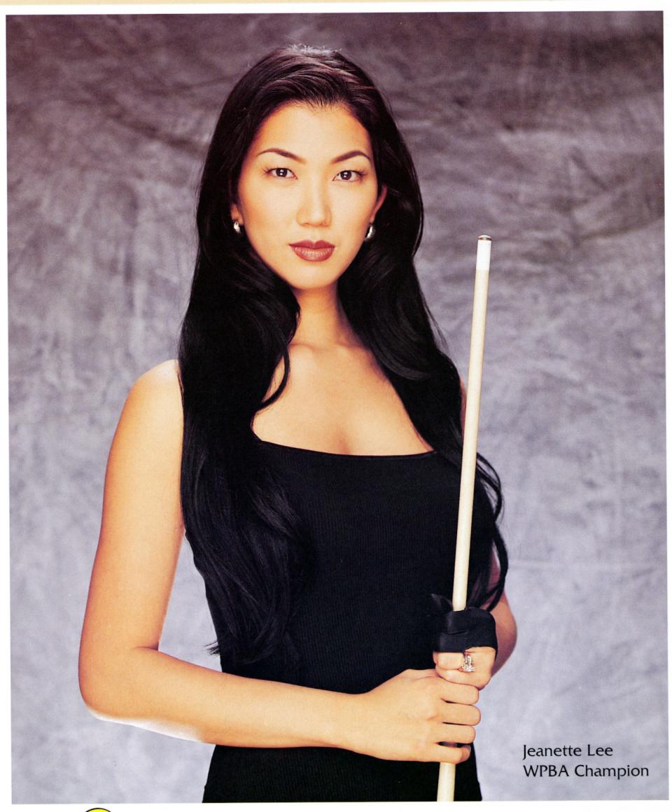 Jeanette Lee, winner of the billiards Tournament of Champions and known as the "Black Widow," showed off her pool skills at the Indianapolis Home Show nearly two decades ago.