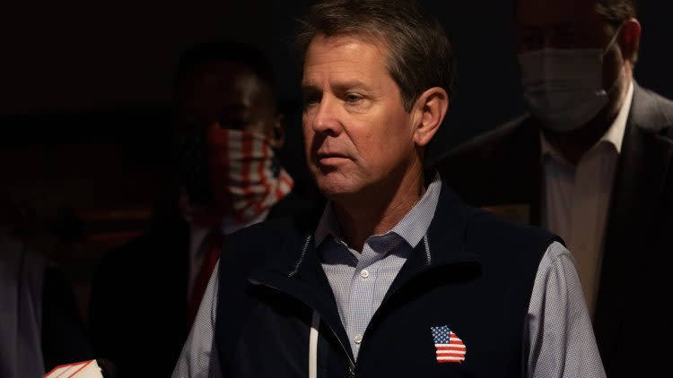 Georgia Governor Kemp, RNC Hold Press Conference On Election Integrity Law