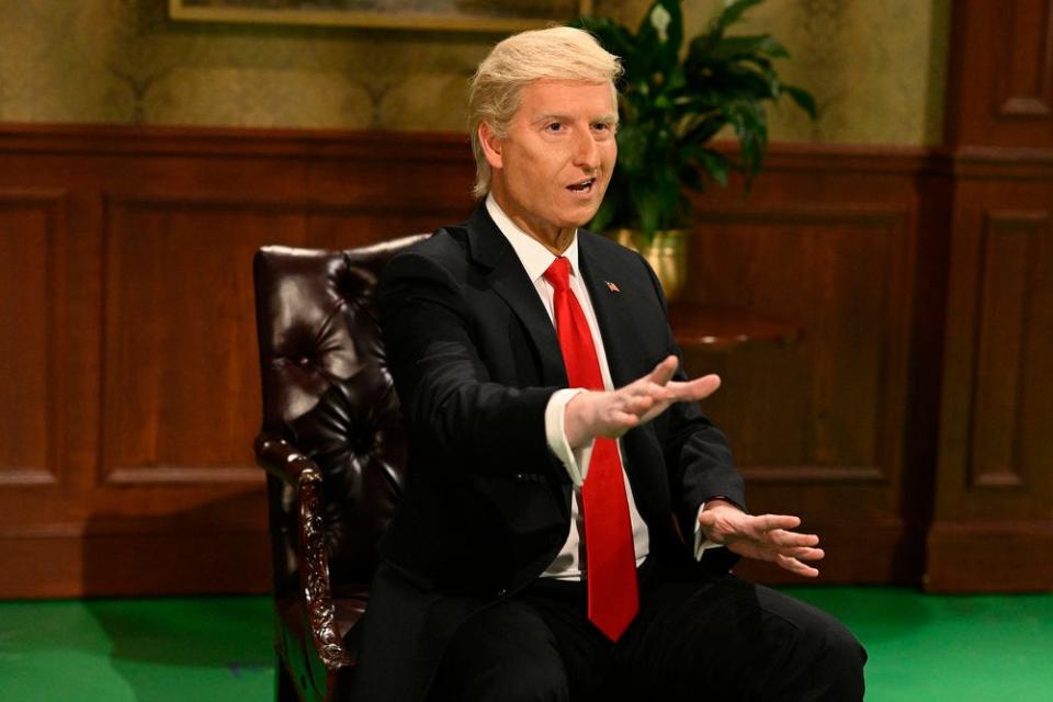 New "Saturday Night Live" featured player James Austin Johnson has gotten a lot of time on screen in the season so far because he can impersonate both Joe Biden and Donald Trump.