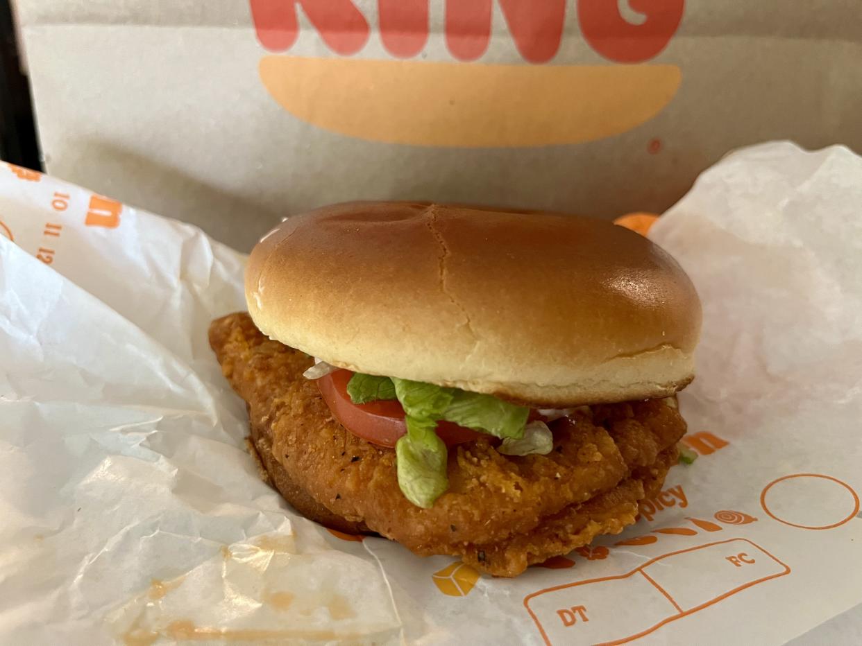 the spicy chicken sandwich from Burger king