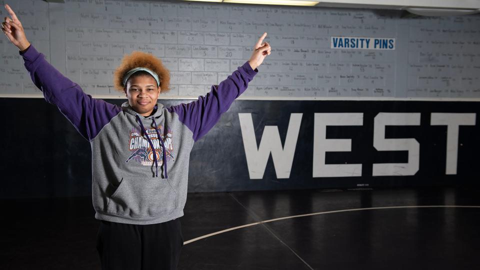 Cherry Hill West's Ari Tyson is the 2023 South Jersey Girls' Wrestler of the Year.