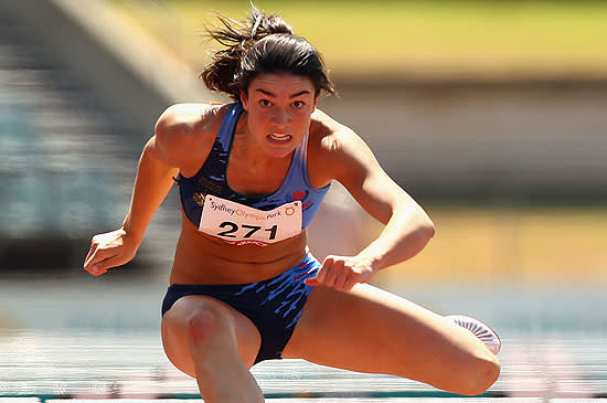 Australia's Michelle Jenneke at 19 is already an online video sensation thanks to her racy pre-race warm-up routine at the IAAF World Junior Championship in Barcelona. (File/Getty)