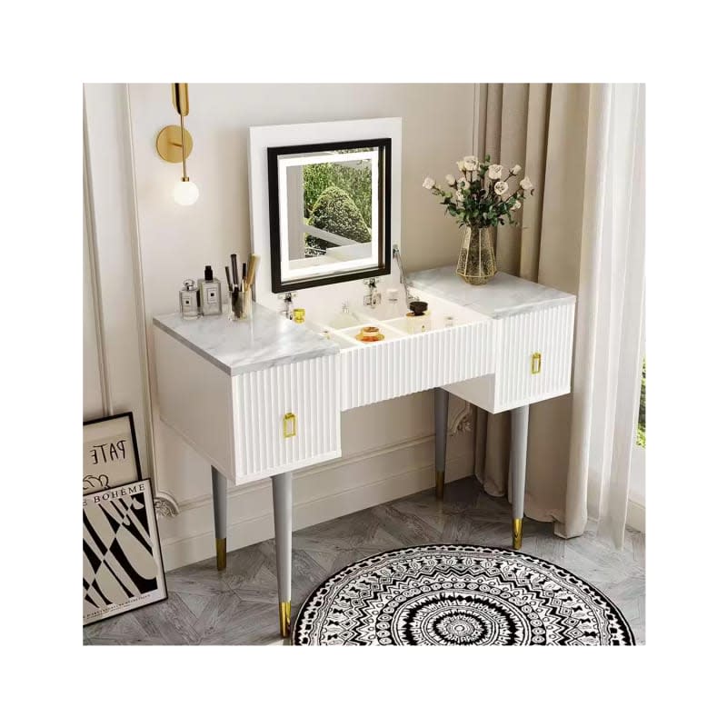 Harper & Bright Designs Makeup Vanity with Flip-Top