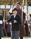 <p>The son and youngest child of Crown Prince Akishino and Crown Princess Kiko, 14 year old Hisahito is second in line to the throne after his father. Here he is in 2019 practicing archery on a trip to Thimphu, Bhutan.<br></p>
