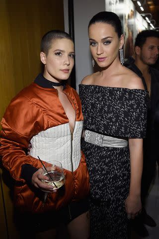 <p>Kevin Mazur/WireImage</p> Halsey and Katy Perry.